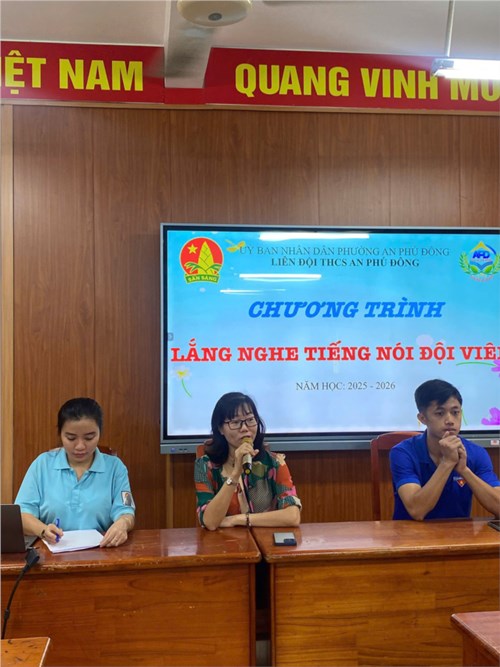 Trường thcs an phú đông tổ chức chương trình đối thoại “lắng nghe tiếng nói đội viên” năm học 2025 – 2026